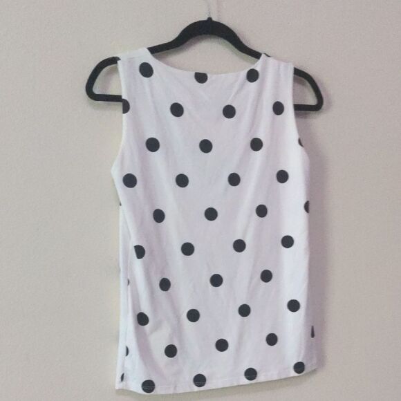 Zara White Black Polka Dot Tank Top - Picture 6 of 6